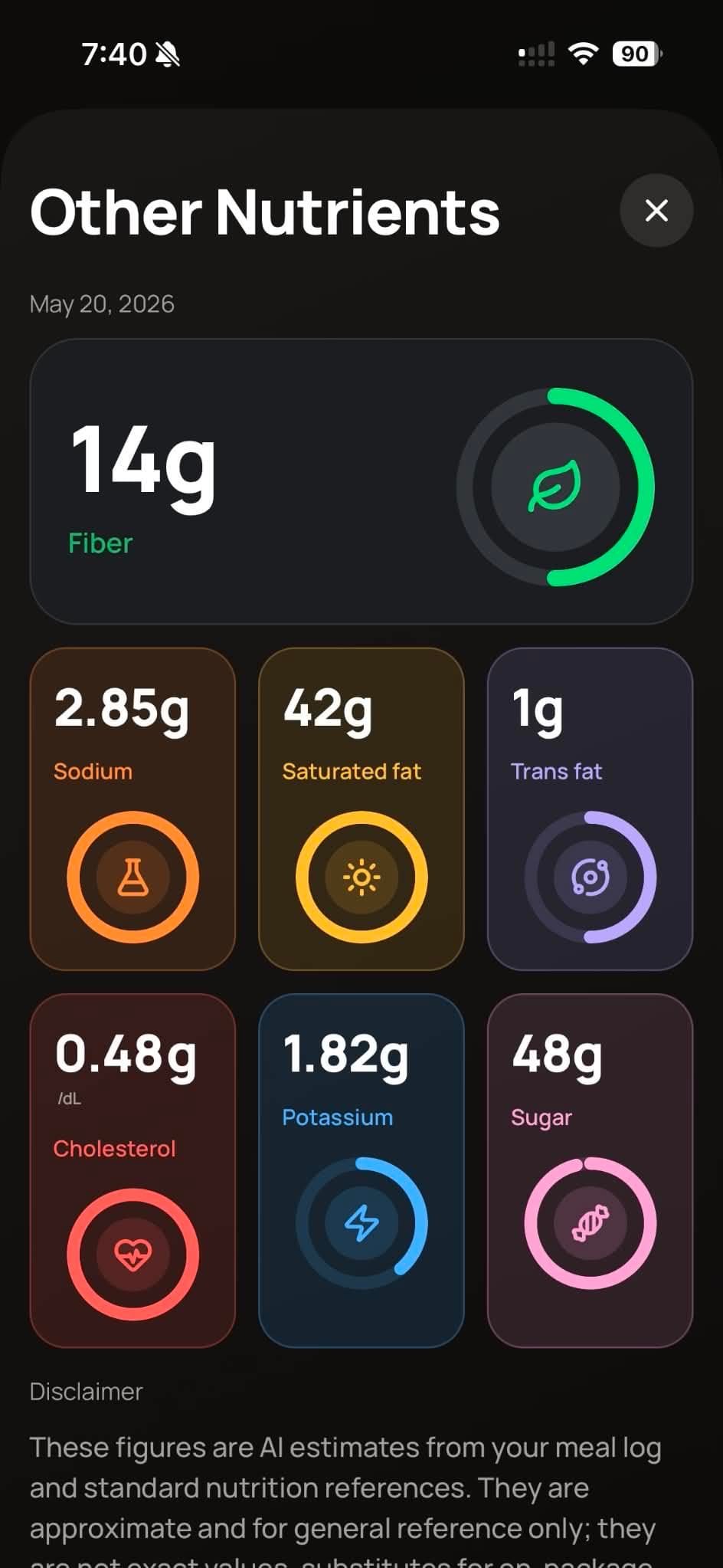 More nutrients summary