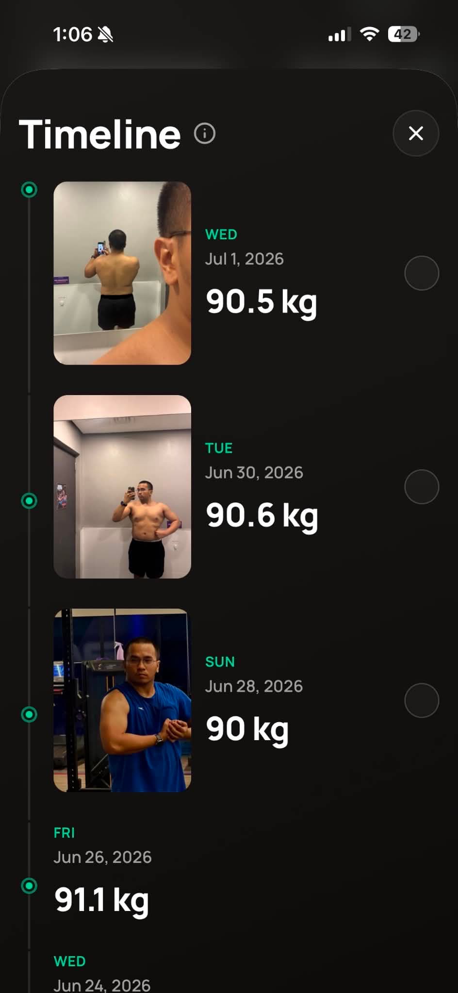 Add photos to weight log